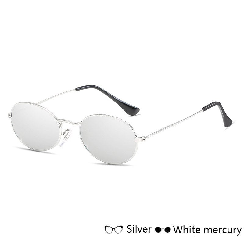 Luxury Oval Sunglasses for Women – Stylish Metal Round Frame Fashion Eyewear