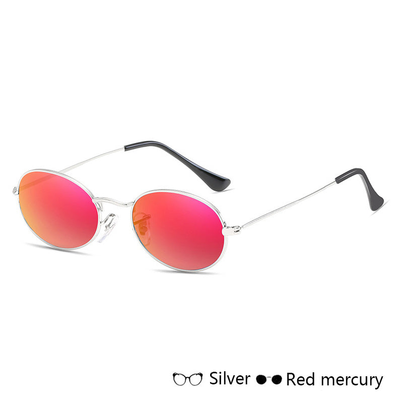 Luxury Oval Sunglasses for Women – Stylish Metal Round Frame Fashion Eyewear