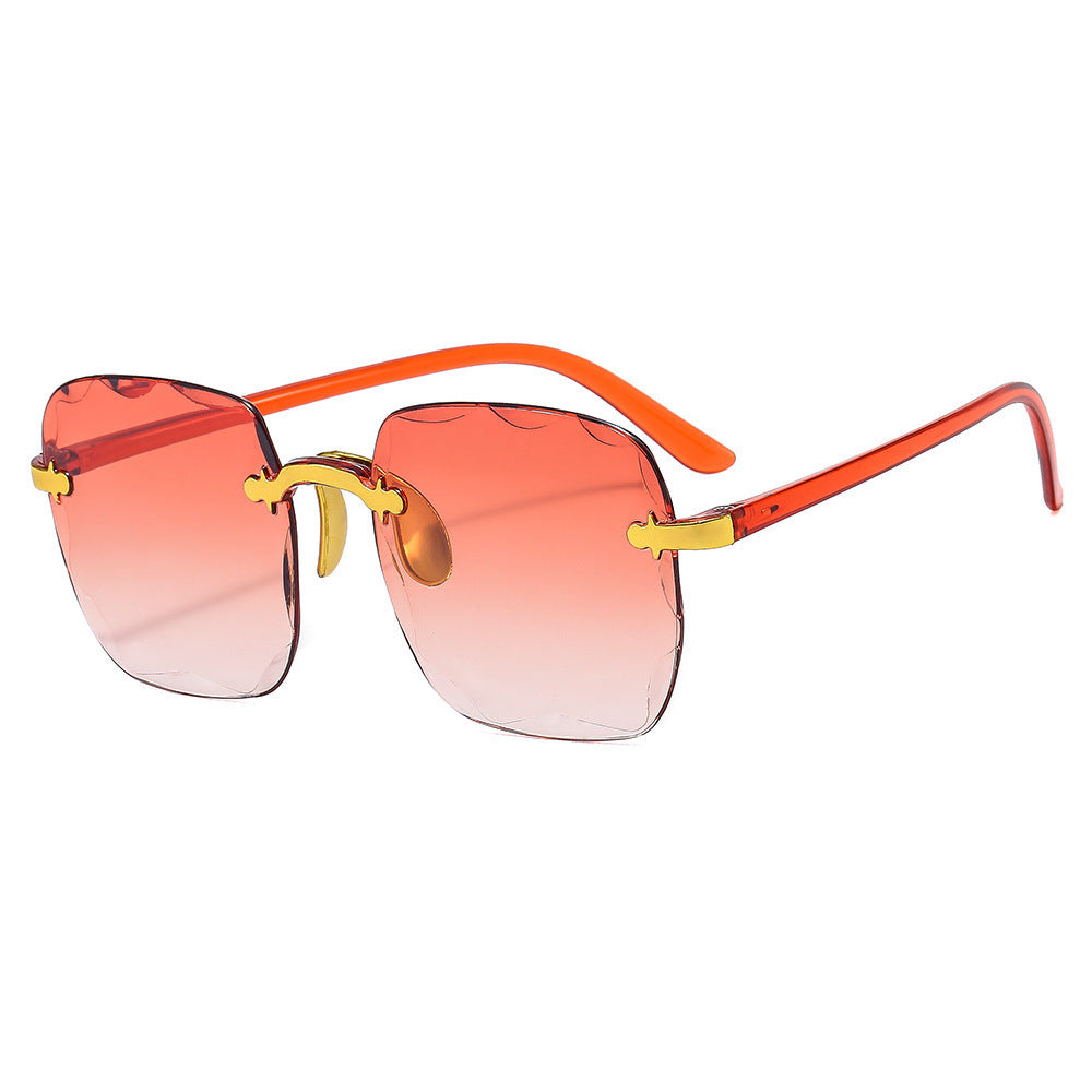Stylish and Modern Frameless Sunglasses – Elegant Design for Women