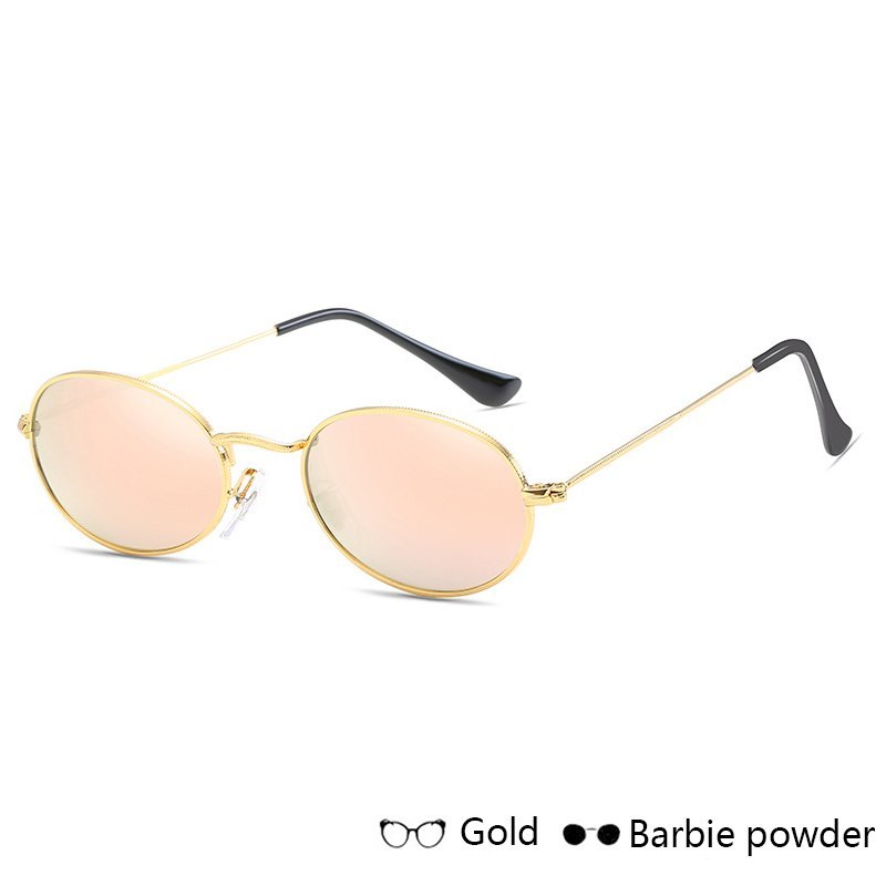 Luxury Oval Sunglasses for Women – Stylish Metal Round Frame Fashion Eyewear