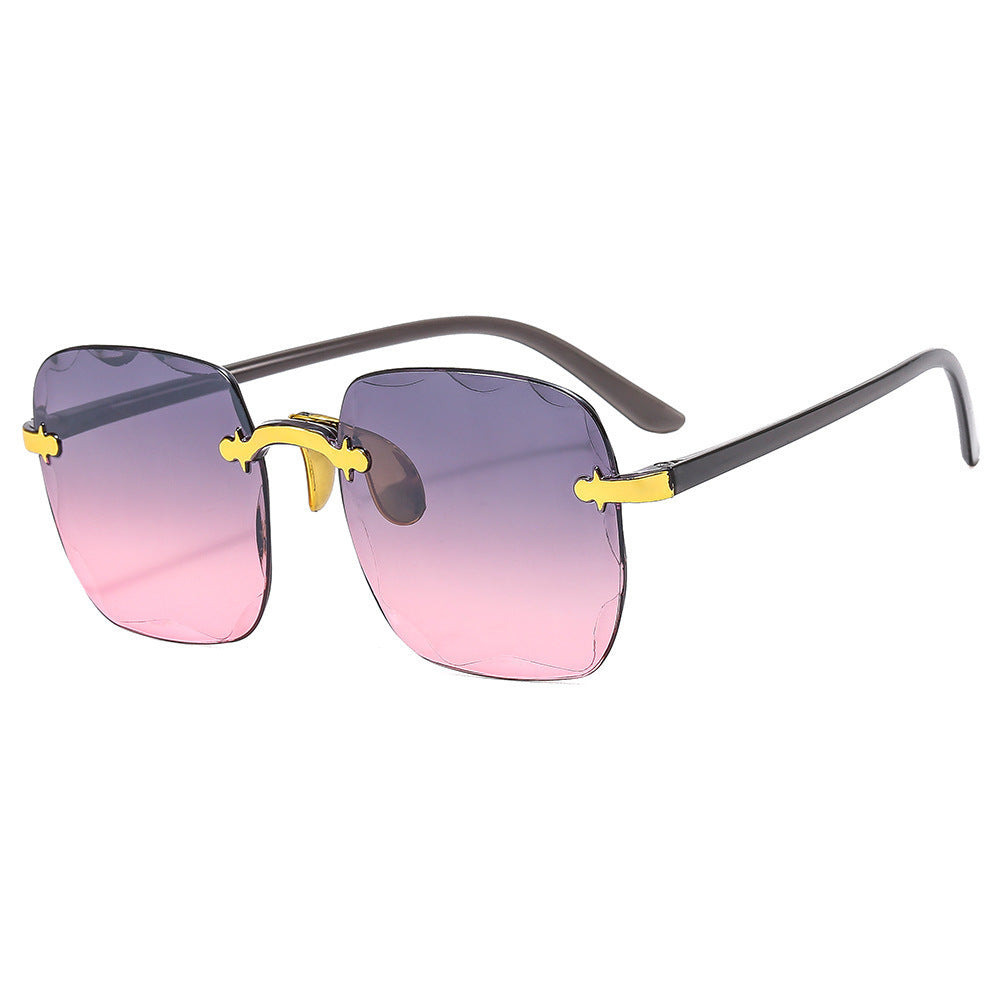 Stylish and Modern Frameless Sunglasses – Elegant Design for Women