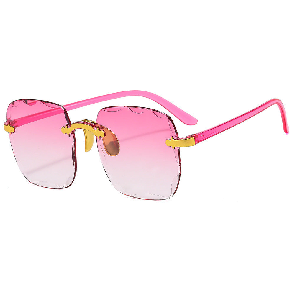 Stylish and Modern Frameless Sunglasses – Elegant Design for Women