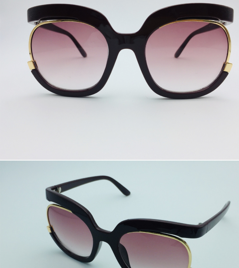 Cat Eye Half Frame Sunglasses