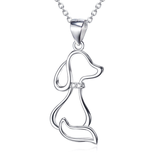 Silver Dog Necklace