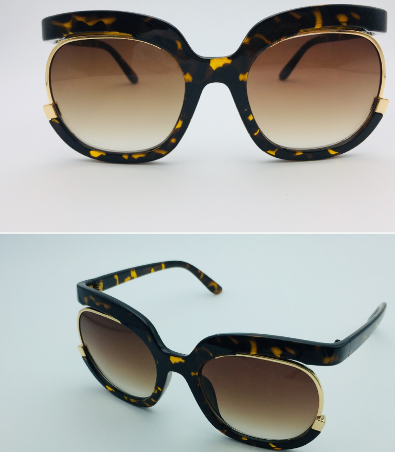 Cat Eye Half Frame Sunglasses