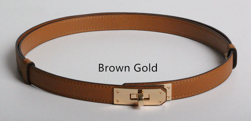 Gold Buckle Thin Belts