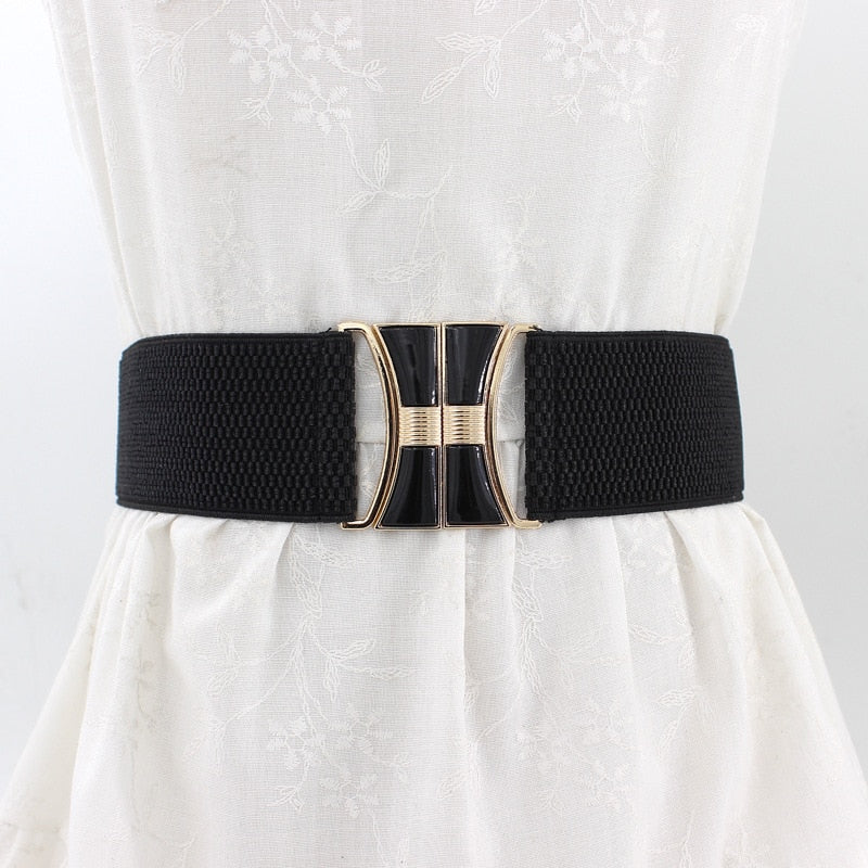 Luxury Fashion Black Elasticity Belt