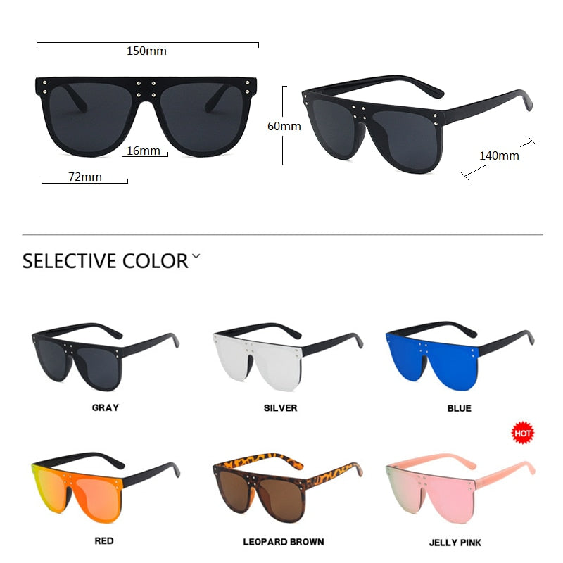 Luxury Retro Women Mirrored Sunglasses