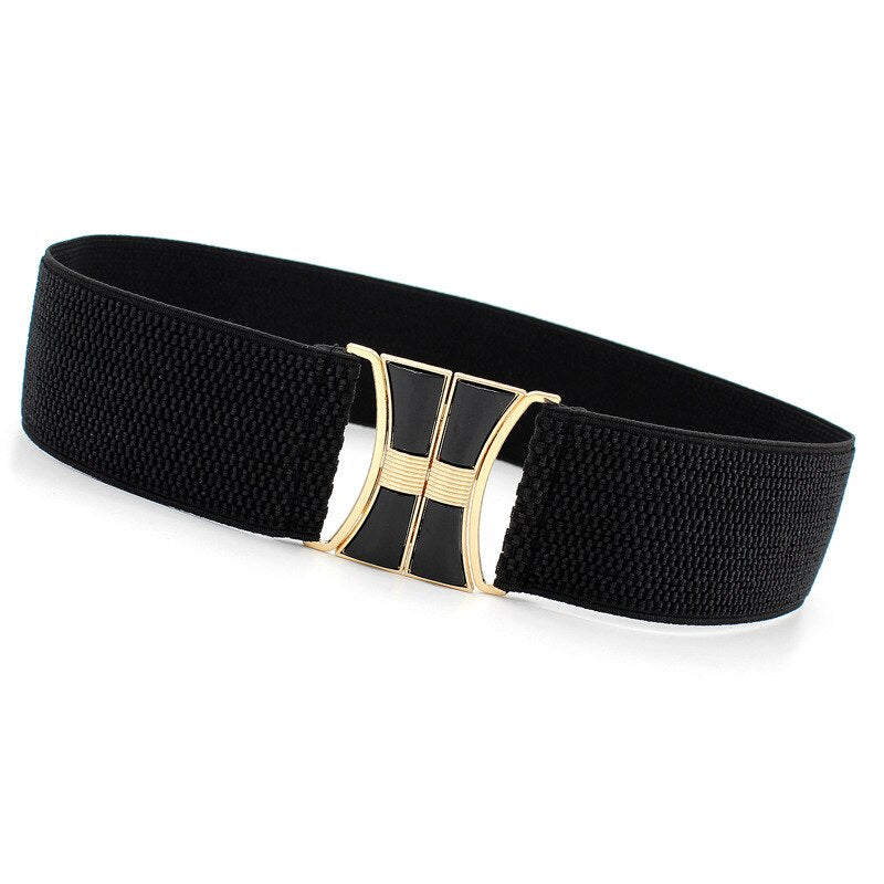 Luxury Fashion Black Elasticity Belt