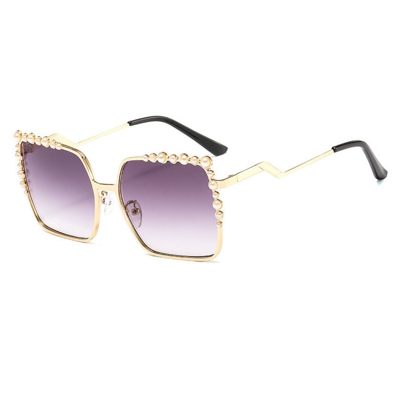 New Luxury Pearl Framed Sunglasses