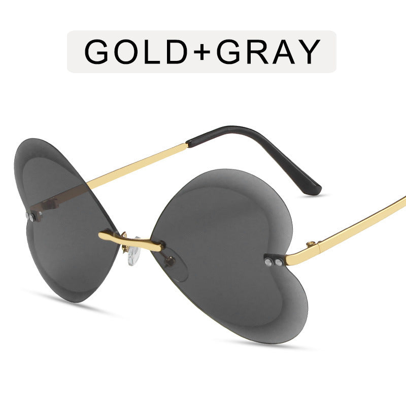 Retro Trend Love Personality Metal Sunglasses