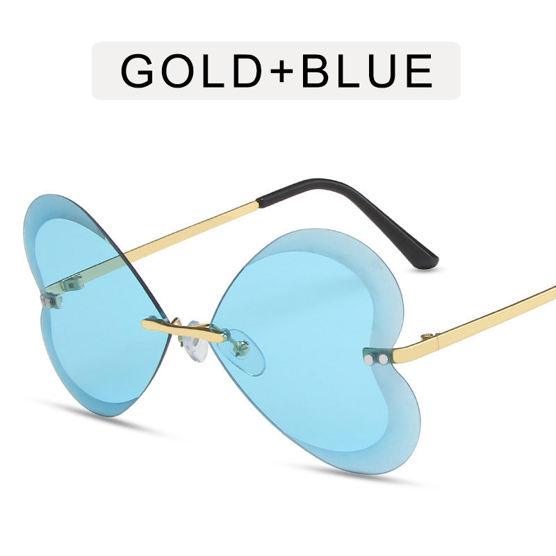 Retro Trend Love Personality Metal Sunglasses