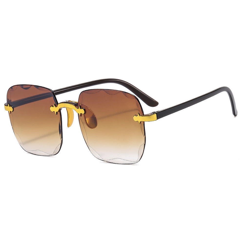 Stylish and Modern Frameless Sunglasses – Elegant Design for Women