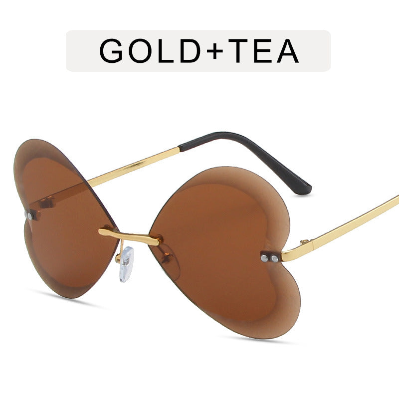 Retro Trend Love Personality Metal Sunglasses